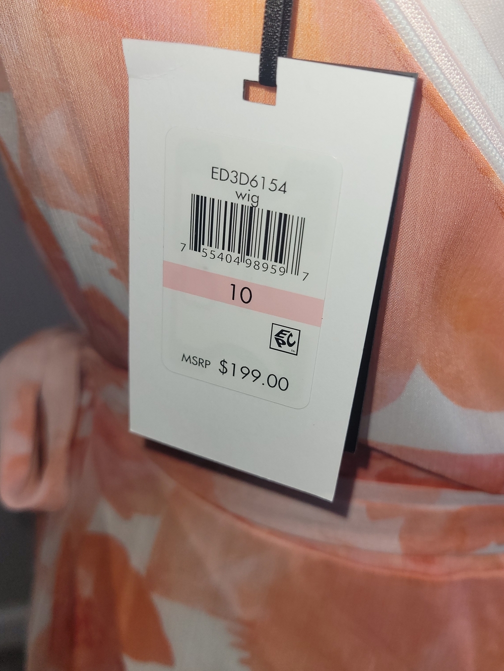 DKNY NWT Floral Maxi Dress Size 10 Peach Coral High Low Formal - Picture 7 of 10